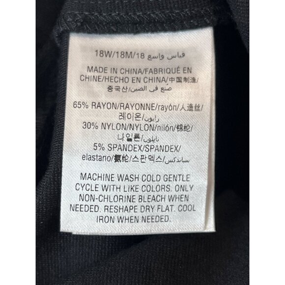 INC International Concepts Womens Skinny Leg Mid Rise Black Pants Size18W - Picture 4 of 6